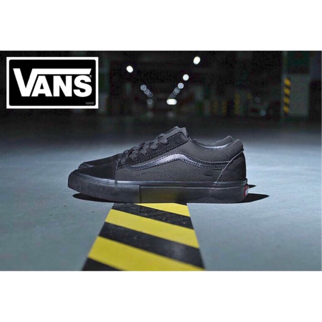 Vans Old Skool Classic Sneakers Vans All Black Shoe Shopee Malaysia