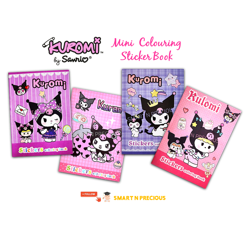 Mini Kuromi Sanrio Colouring Sticker Book for Kids Boys Girls Buku ...