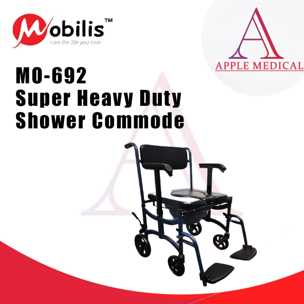 Mobilis Super Heavy Duty Shower Commode Chair / Kerusi Komod MO692