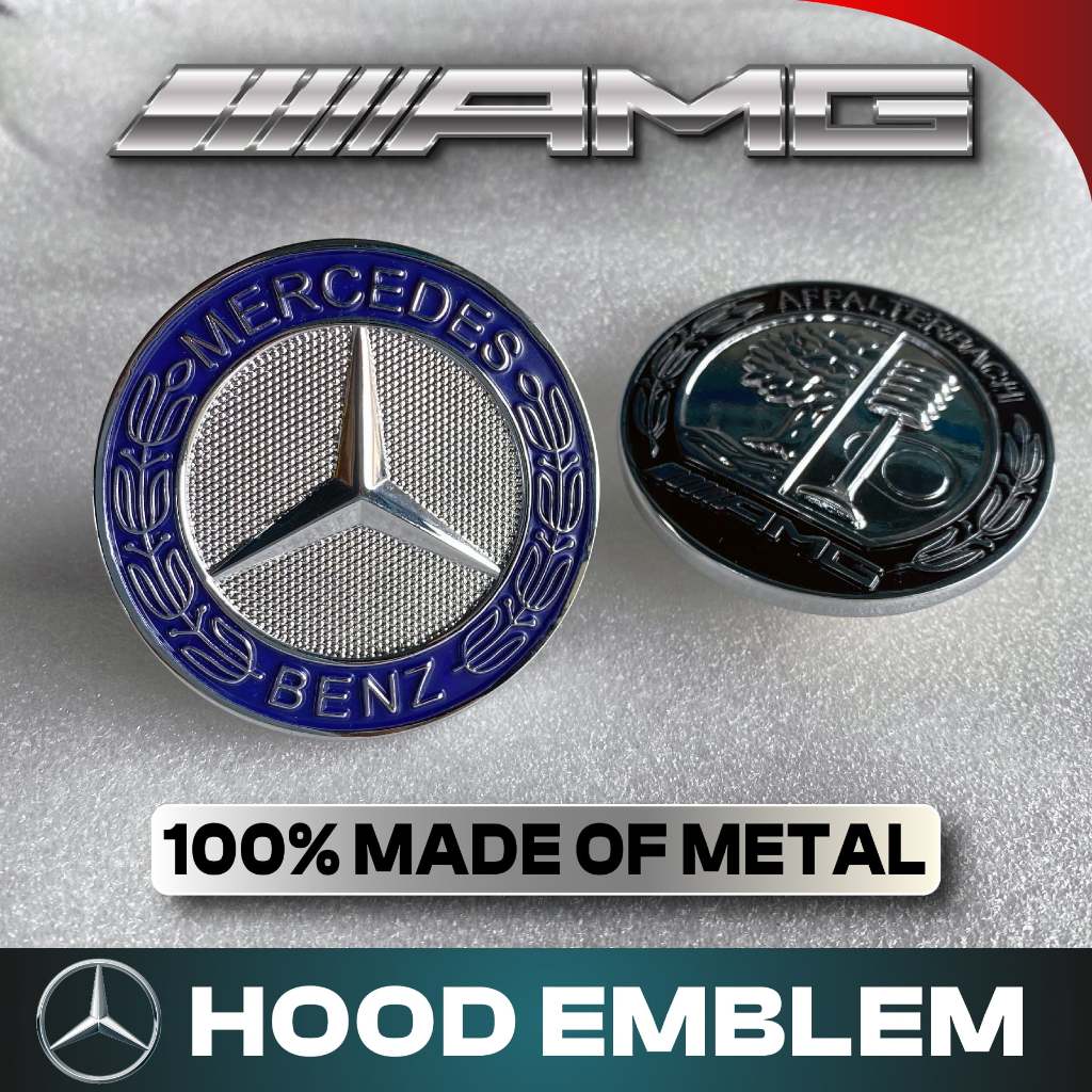 thumbnail image 2 of Mercedes-Benz Front Hood Emblem – Silver Aluminum, Fits C230 C280 CLK320 E300 E320 E500 S430 S500 S600 2 of 4