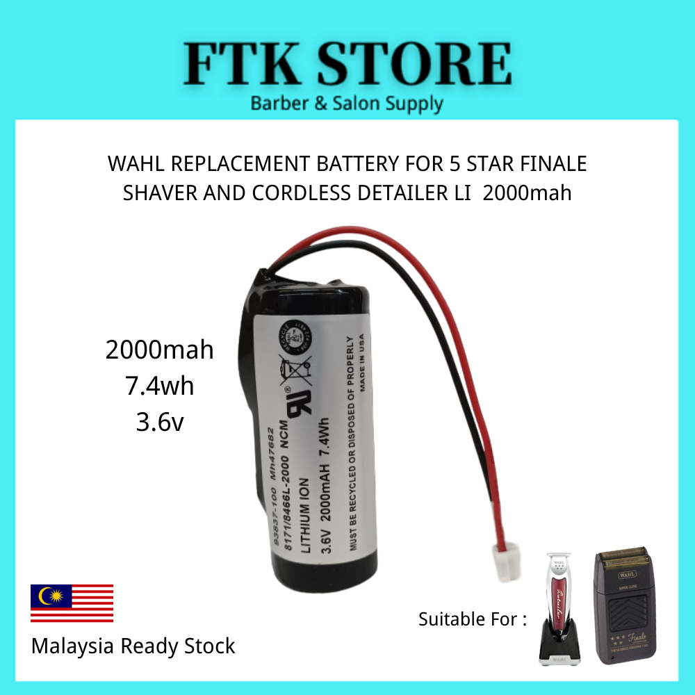 WAHL REPLACEMENT BATTERY FOR 5 STAR FINALE SHAVER AND CORDLESS DETAILER ...
