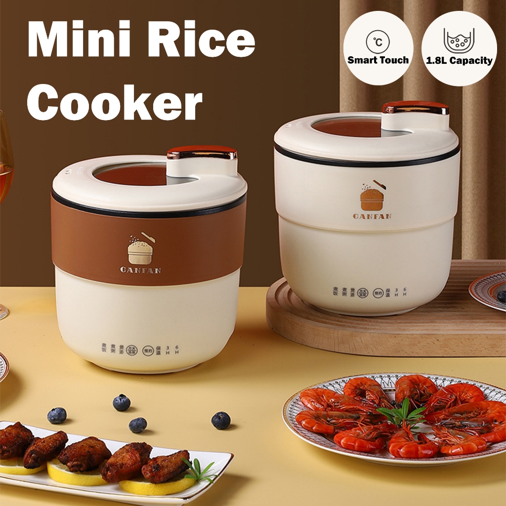 Electric Cooking Pot, Intelligent Timed Operation, Small Electric Pot,  Multifunctional Household Electric Steamer,for 2 -3 Persons 