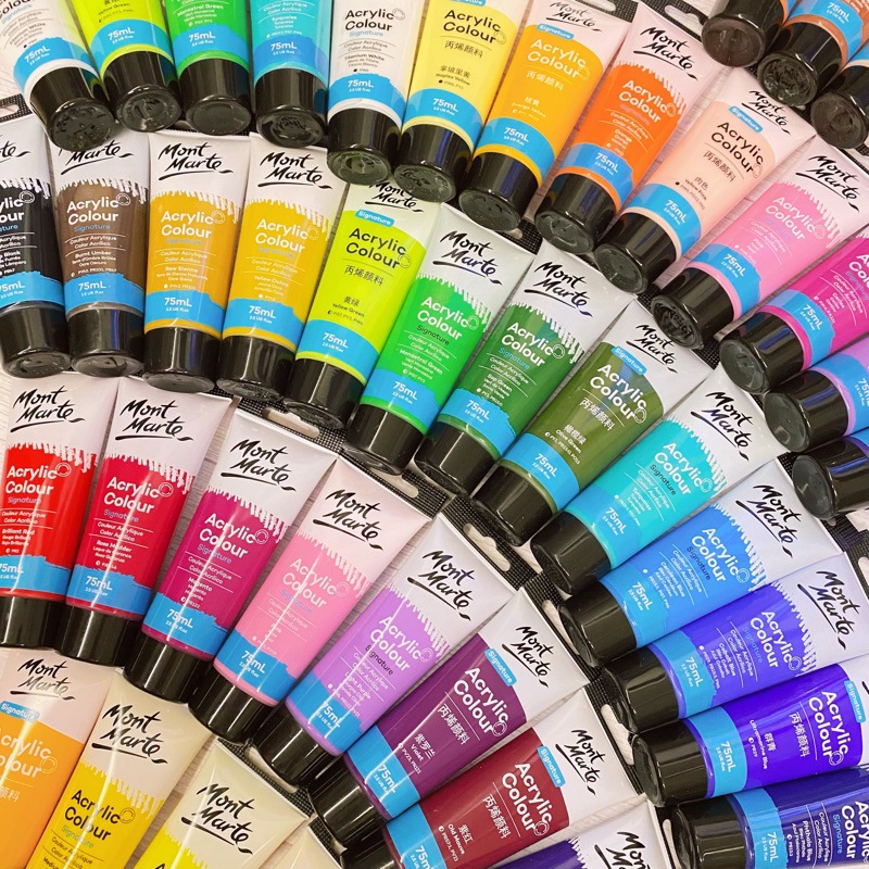 Pintura Acrílica Mont Marte Signature, en Tubos de 36 ml, Set de 48