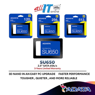 ADATA SU650 2.5" SATA 6Gb/s Internal Solid State Drive SSD (120GB / 256GB / 512GB / 1TB)