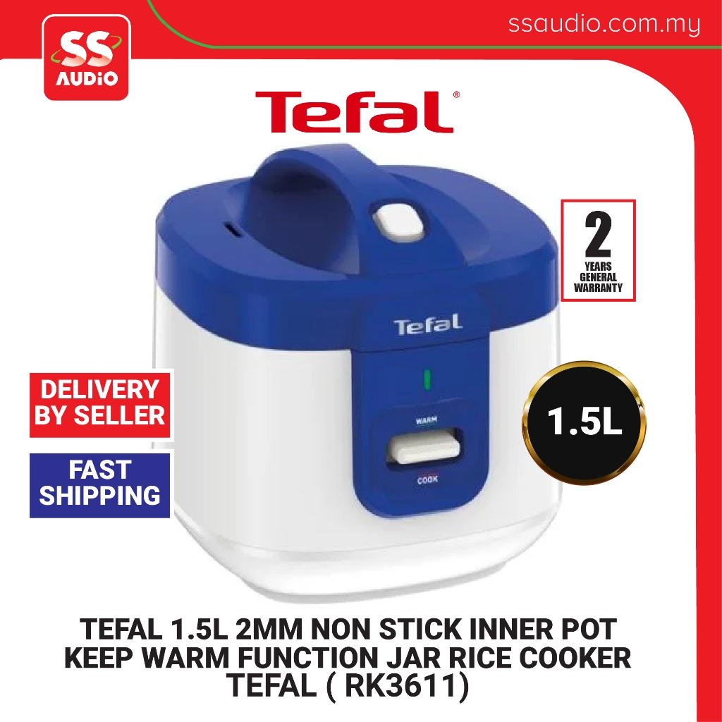 TEFAL RK3611 1.5L 2MM NON STICK INNER POT KEEP WARM FUNCTION JAR RICE ...