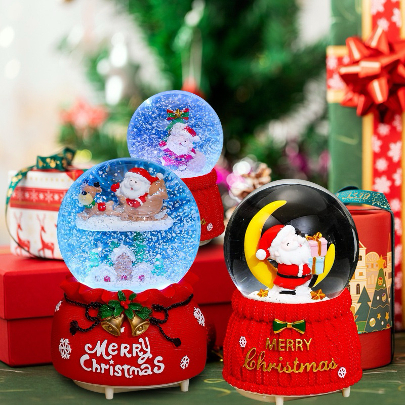 Ready stock malaysia ️Snow Ball Xmas Santa Claus Crystal Ball Snow ...