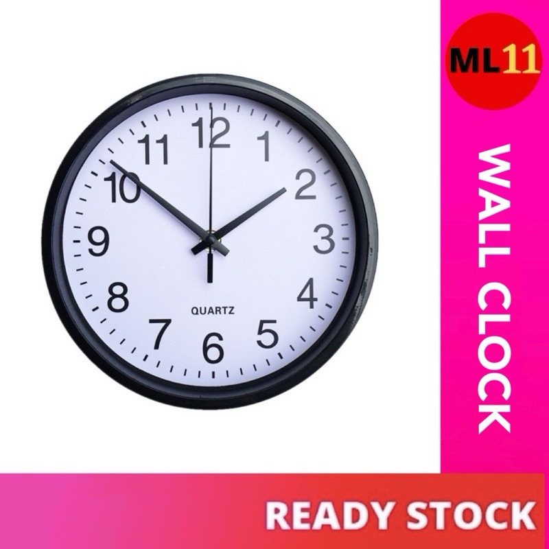(24.5cm) Wall Clock IKEA Style Home Decor Clock 10 Inci Jam Dinding Jam Hiasan Rumah Jam XD847