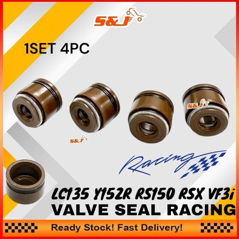 (4PC) LC135 Y15ZR Y16ZR VF3I RS150 RSX DOUBLE SPRING VALVE SEAL RACING