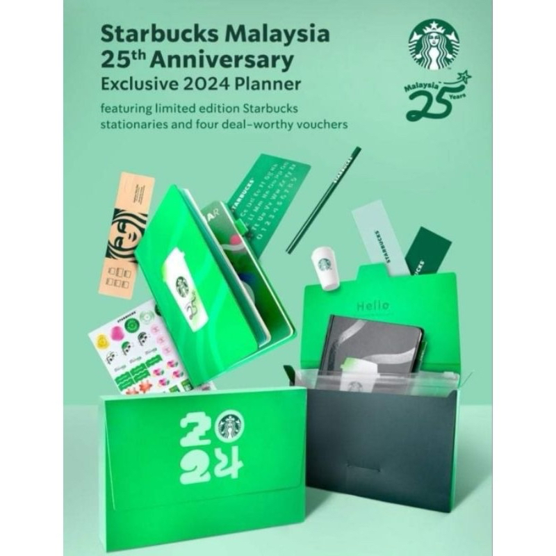 Starbucks Malaysia Planner 2024 25th Anniversary Exclusive | Shopee ...