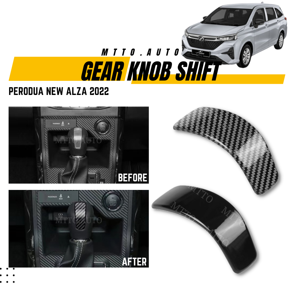 MTTO Perodua New Alza 2022 Interior Car Gear Knob Shift Garnish Frame