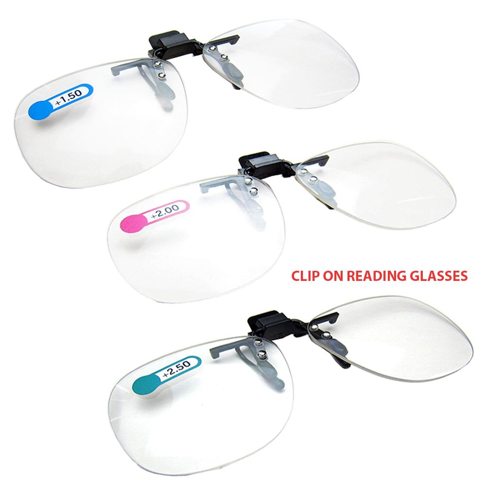 Daiso ClipOn Reading Glasses (Diopter +1.50 / +2.0 / +2.50) FlipUp