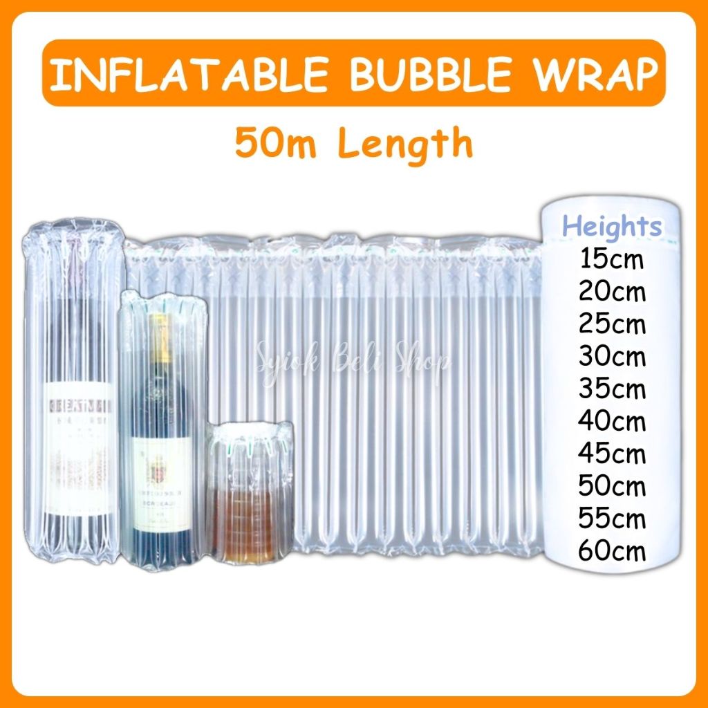 50m Inflatable Bubble Wrap Air Column Air Bubble Wrap Air Bubble Tube