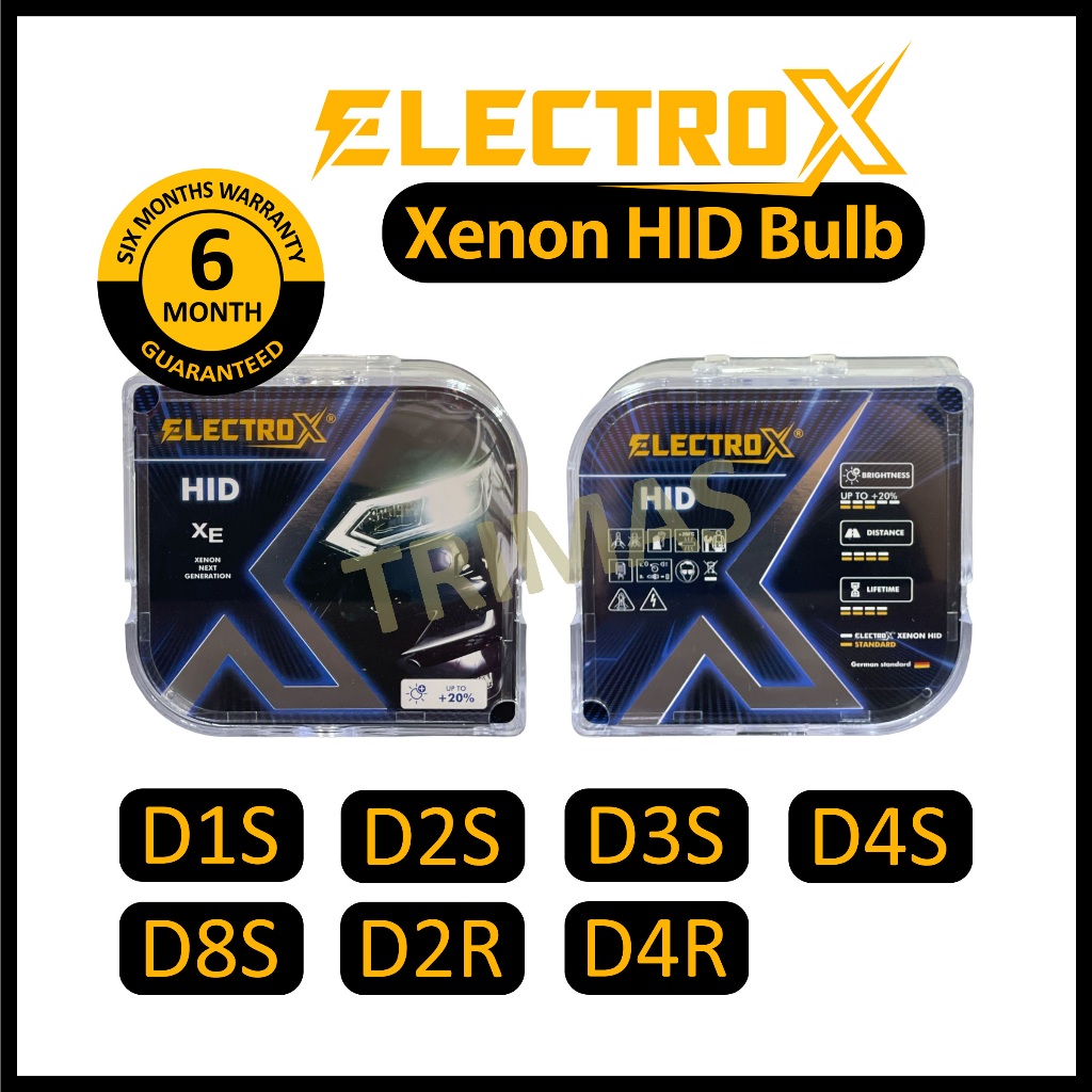 ELECTROX Xenon Next Generation HID Headlight Bulb 5500K Projector ...