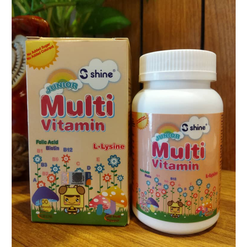 SHINE JUNIOR MULTIVITAMIN LLYSINE 100'S (EXP07/2025) Shopee Malaysia