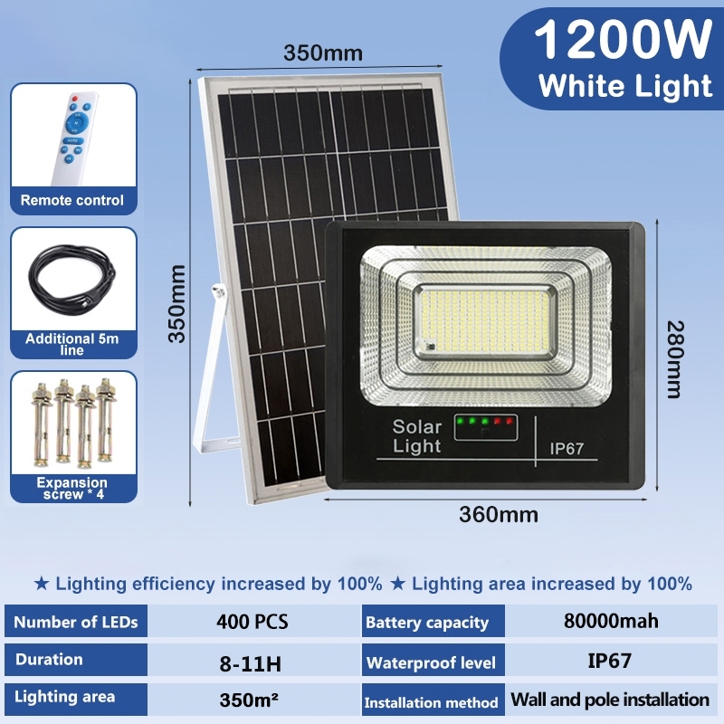 READY STOCK Solar Light 300W lampu Solar outdoor lighting Flood Light