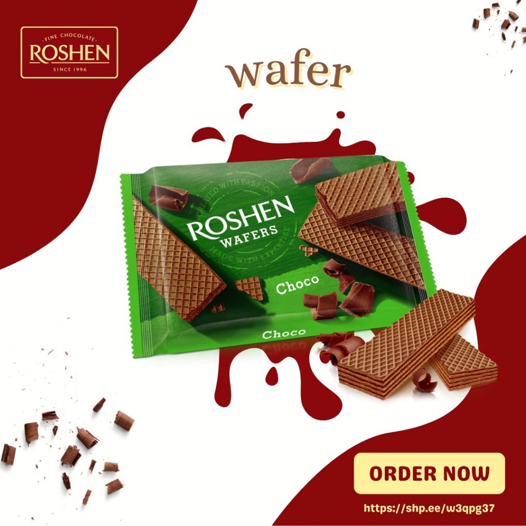 Roshen Wafers Chocolate (72g) | Shopee Malaysia