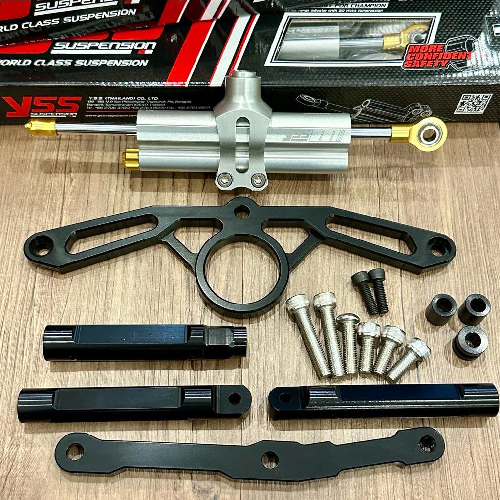 YSS STEERING DAMPER PLATINIUM MT09 V1 V2 V3 TRACER 900 ORIGINAL YSS SIAP BRACKET PNP RXZ GSX