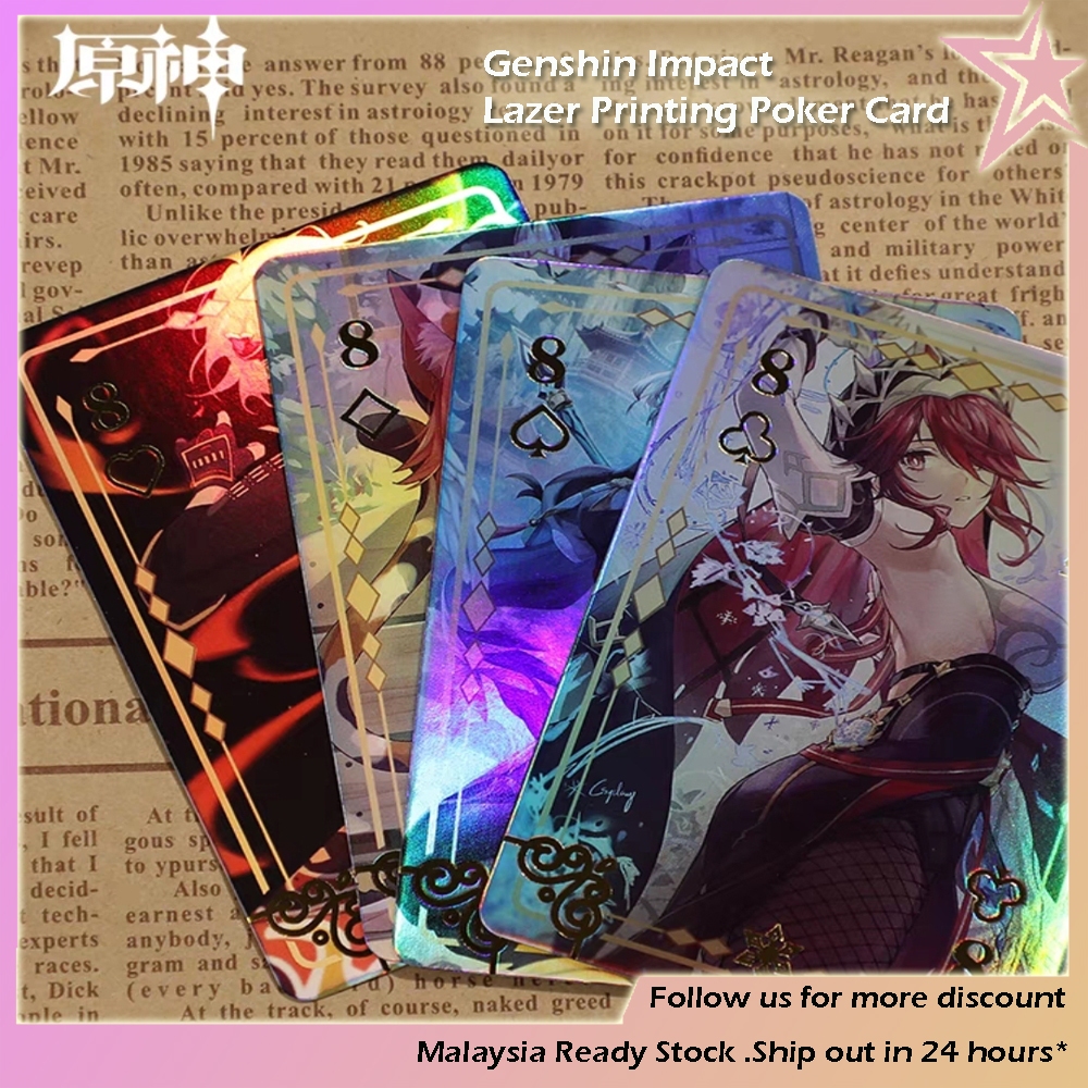 Ready Stock Genshin Impact Poker card Lazer Type Collection 54pcs ...