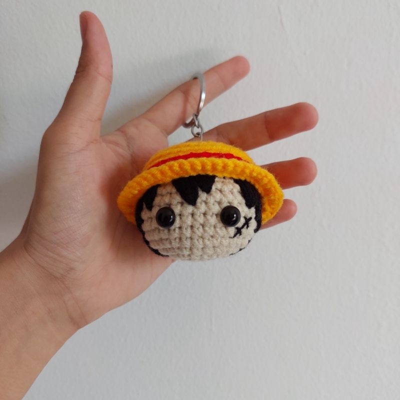 Luffy One Piece Keychain (Handmade/Crochet) Shopee Malaysia