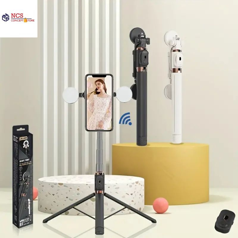 JC20S Selfie Stick Tripod Livestreaming Selfie Stick 170mm Bluetooth