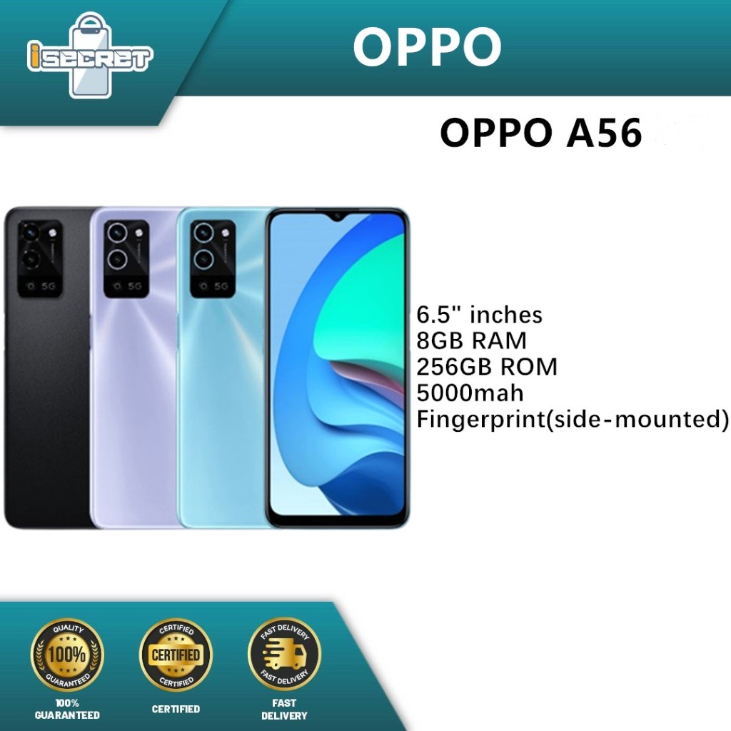 Oppo A56 (8GB RAM + 256GB ROM) 6.5 Inch Original Smartphones With Full ...