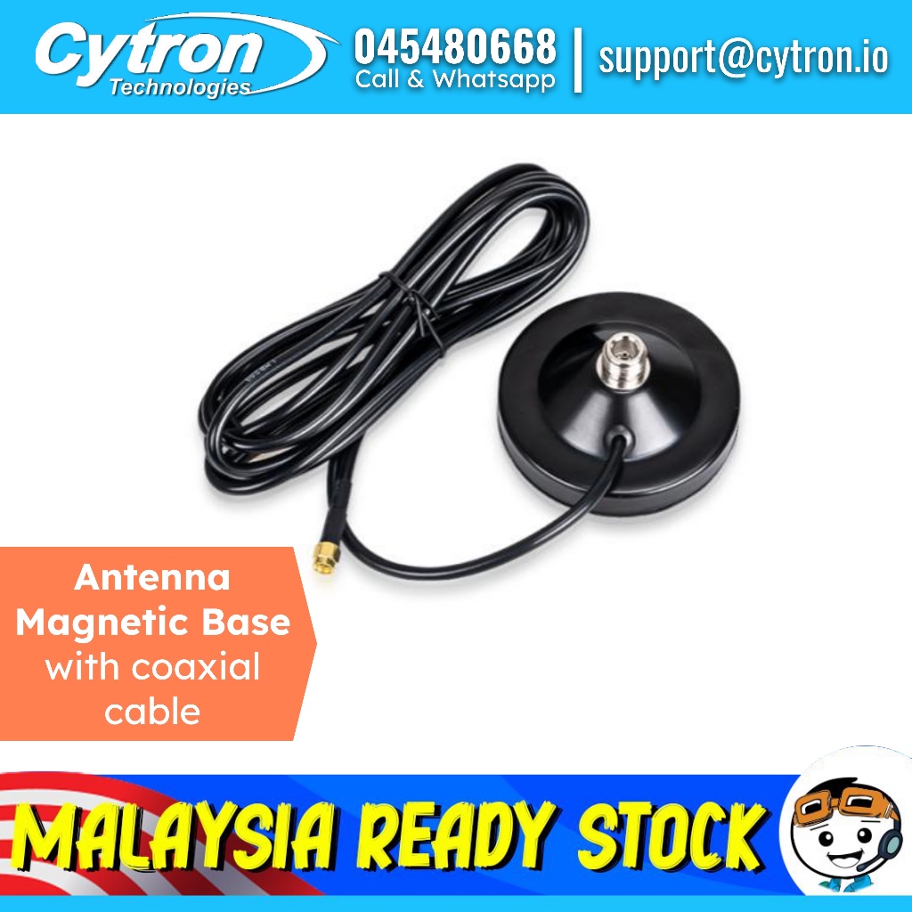 Antenna Magnetic Base with LMR195 Coaxial Cable