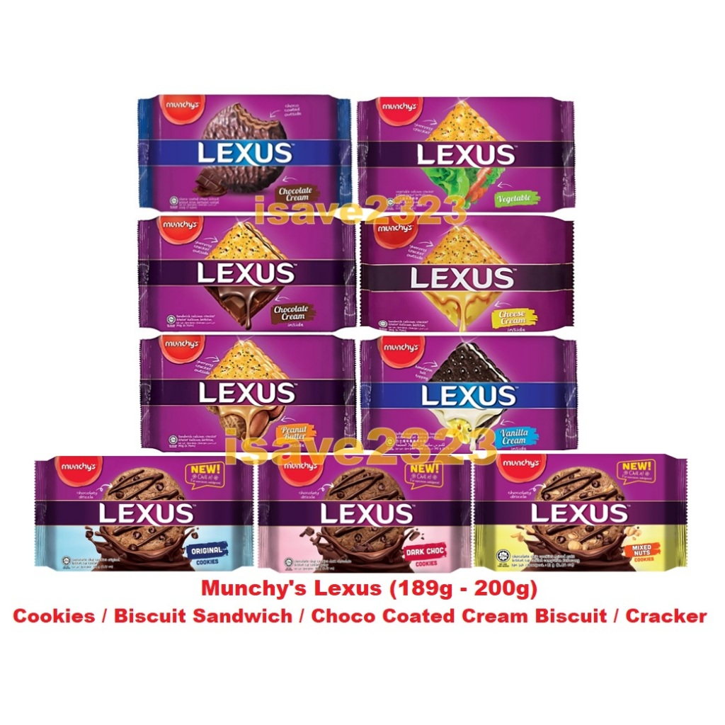 [halal] Munchys Lexus Cookies Biscuit Sandwich Choco Coated Cream