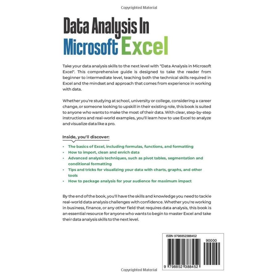 Data Analysis in Microsoft Excel: Deliver Awesome Analytics in 3 Easy ...