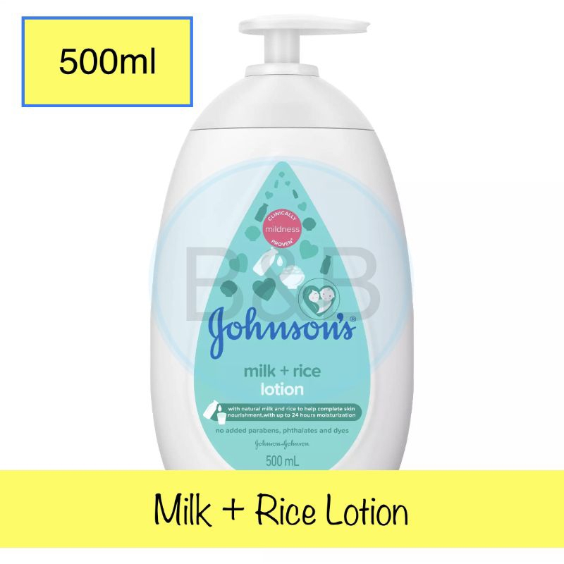 Johnson's Milk + Rice Baby Lotion 500ml Shopee Malaysia