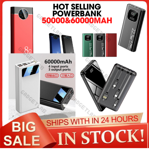 Powerbank 50000mah 60000mah Fast Charger Powerbank TypeC Power bank