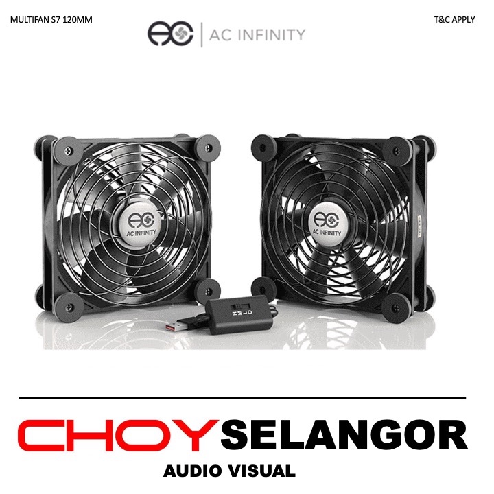 AC INFINITY MULTIFAN S7 Dual 120mm Quiet USB Cooling Fan Shopee Malaysia