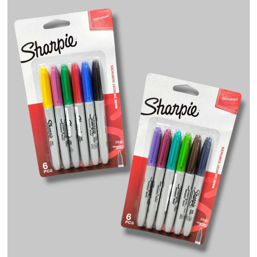 SHARPIE FINE POINT PERMANENT MARKER 6 COLOURS | Shopee Malaysia