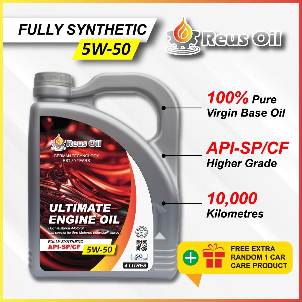 REUS oil 5w50 Original Fully Synthetic Engine Oil Made In Germany ...