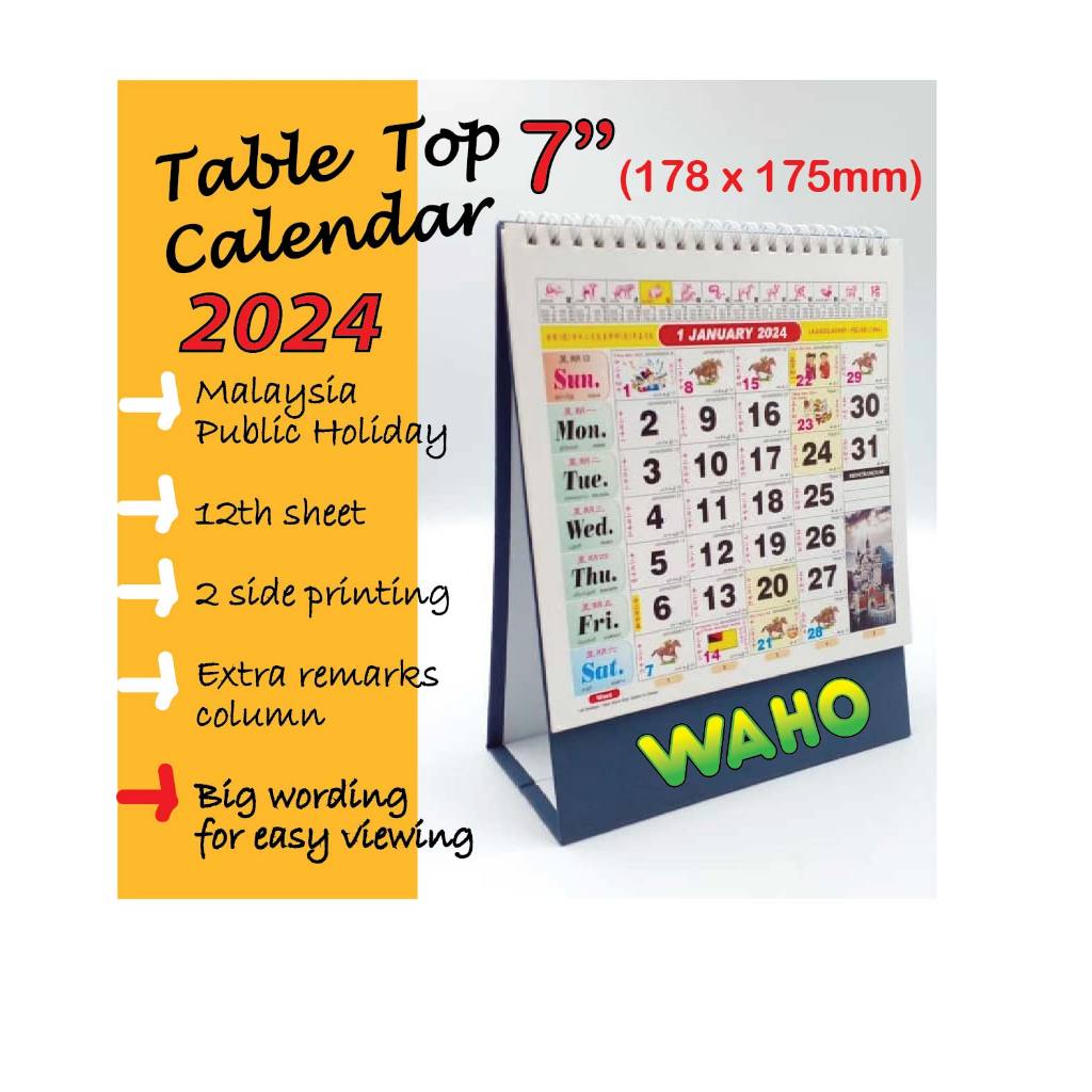 7" Table Calendar Horse 2025 Kalendar Kuda 2025 跑马日历 2025 Racing Horse