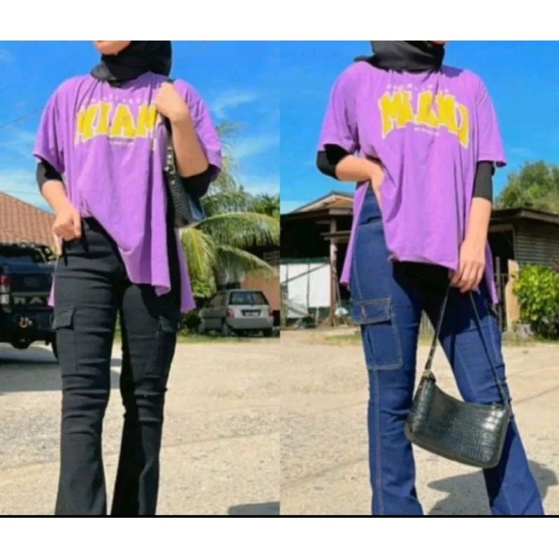 Light Cargo Bootcut Jeans