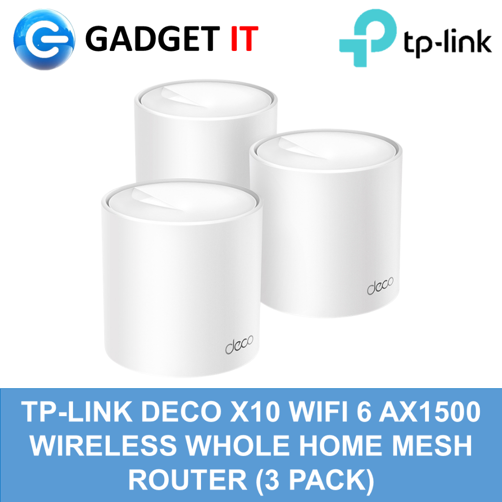 TP-LINK DECO X10 WIFI 6 AX1500 WIRELESS WHOLE HOME MESH ROUTER ...