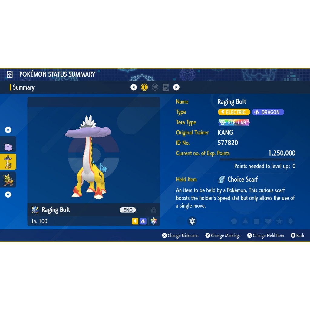 Pokemon Scarlet & Violet - 6IV Raging Bolt [Ranked Battle Best Build ...