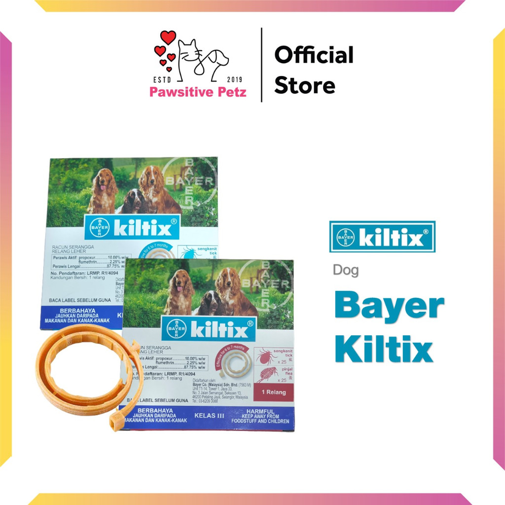 Kiltix Collar Bayer Dog Kiltix Collar Tick Collar Collar Anti Kutu M/L