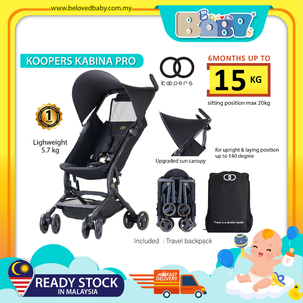 Koopers Kabina Pro Cabin Flight Stroller (6 months - 15kg/20kg ...