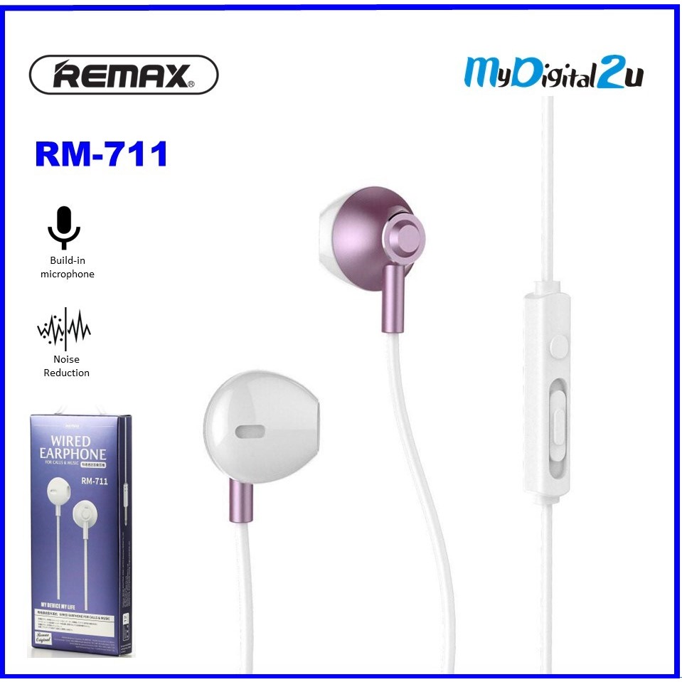 REMAX RM-711 Wired Earphone with Microphone | Shopee Malaysia