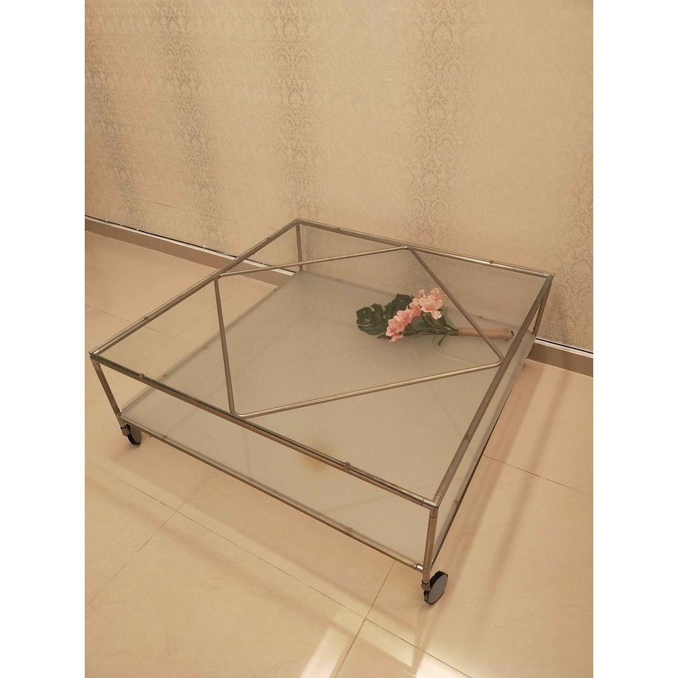 🌸 Used and Good 🌸 IKEA STRIND glass square coffee table square glass
