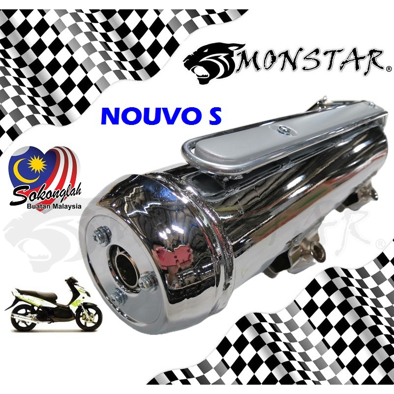 NOUVO S LC Exhaust Yamaha Std Ekzos Pipe Ori muffler Scooter EJM