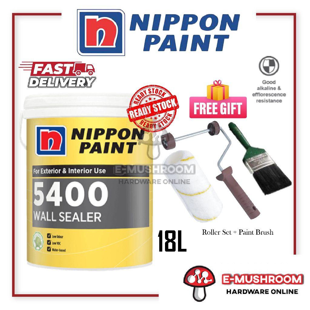 18L Nippon Paint 5400 Wall Sealer for Exterior & Interior | Shopee Malaysia