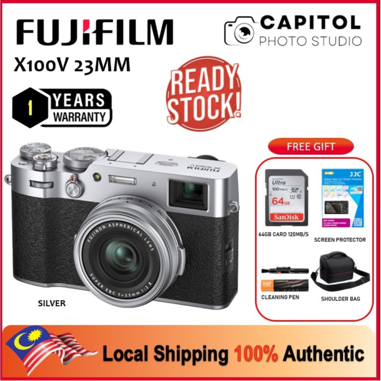 Fujifilm X100V f/2.0 Lens (23mm) Digital Camera (silver) Shopee Malaysia