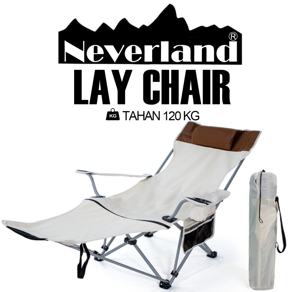 NEVERLAND Reclining Camping Chair with Leg Rest Folding Recliner Lazy