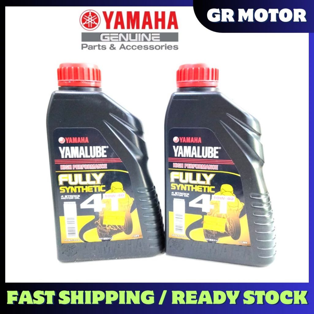 YAMALUBE ENGINE OIL 10W40 4T (1 LITRE) FULLY SYNTHETIC MINYAK HITAM