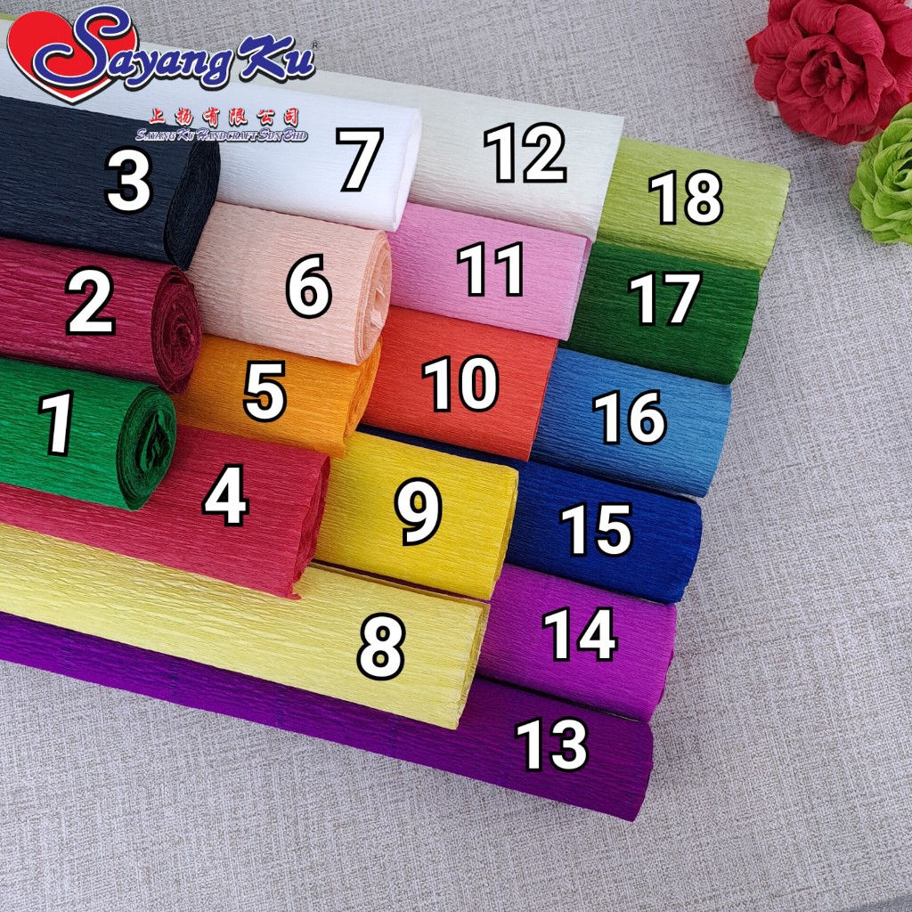(Hot) Crepe Paper Roll / Kertas Crepe Paper (1 Roll) Shopee Malaysia