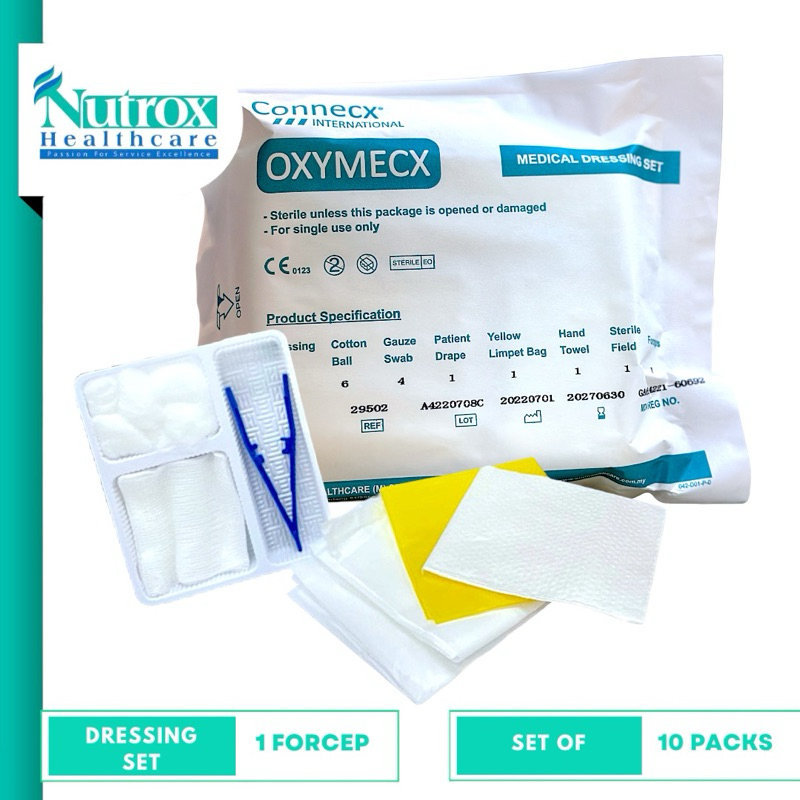 Medical Dressing Set 1 Forcep, 0 Forcep Sterile [Set of 10 Packs