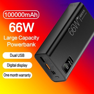 66w PowerBank 100000mAh Super Fast Charge Powerbank USB Type C PD Qucik  Charge3.0 External Battery Support huawei