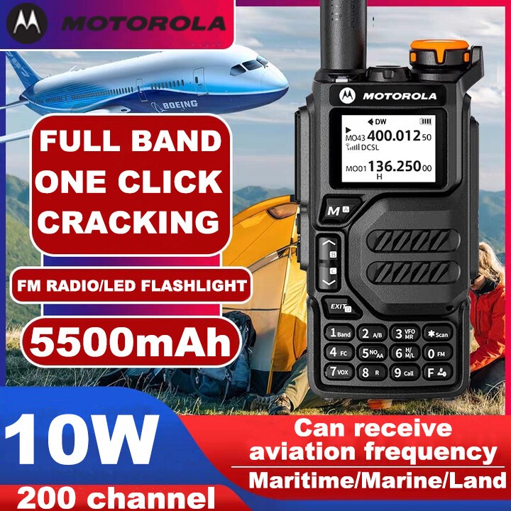 Motorola Walkie Talkie Long Range 10KM Radio 10W Water/dustproof IP54